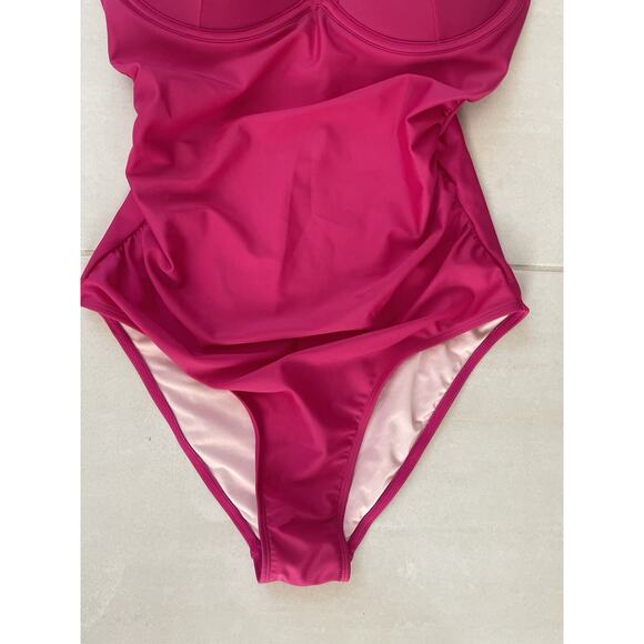 Cupshe Swim One Piece Swimsuit Ruffled Ruched Swimwear - Picture 5 of 12